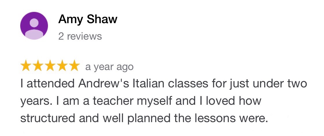 Skipton Italian class review