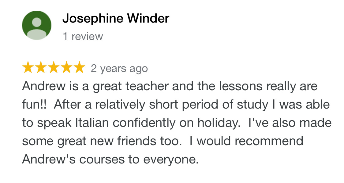 Skipton Italian class review